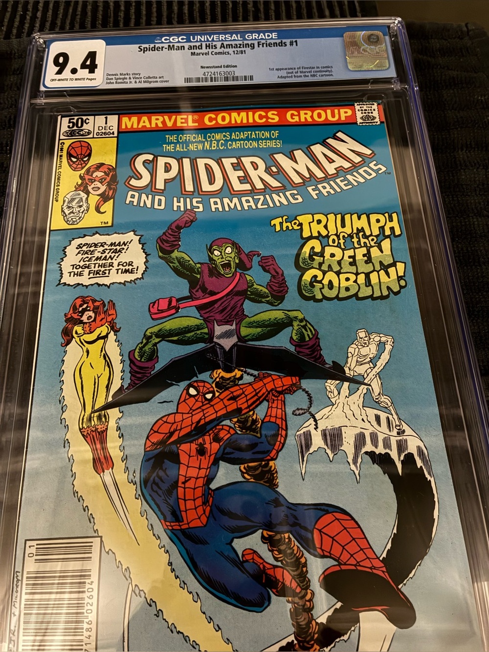 Spider-Man and his Amazing Friends #1 Newsstand Edition CGC 9.4